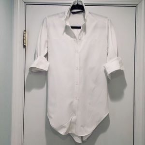 Zara Long White Buttoned-Down / Collection Size XS